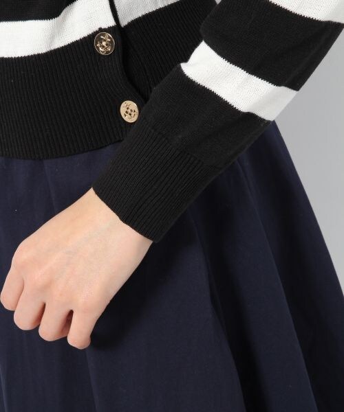 BLISS POINT Womens（ブリスポイント ウイメンズ）の「9ゲージボーダースソボタンプルオーバー（トップス・レディース・ホワイト×ネイビー/ブラック×ホワイト/ブラウン×イエロー・FREE SIZE）」の11枚目の写真