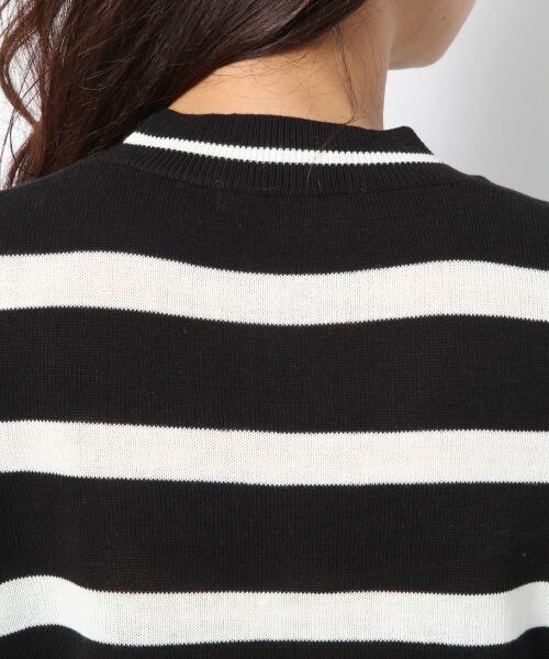 BLISS POINT Womens（ブリスポイント ウイメンズ）の「9ゲージボーダースソボタンプルオーバー（トップス・レディース・ホワイト×ネイビー/ブラック×ホワイト/ブラウン×イエロー・FREE SIZE）」の14枚目の写真