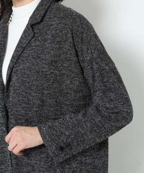 BLISS POINT Womens（ブリスポイント ウイメンズ）の「【WEB限定先行予約】カットロングチェスターコート（ジャケット/アウター・レディース・ブラック/ネイビー・Ｍ/Ｌ）」の7枚目の写真