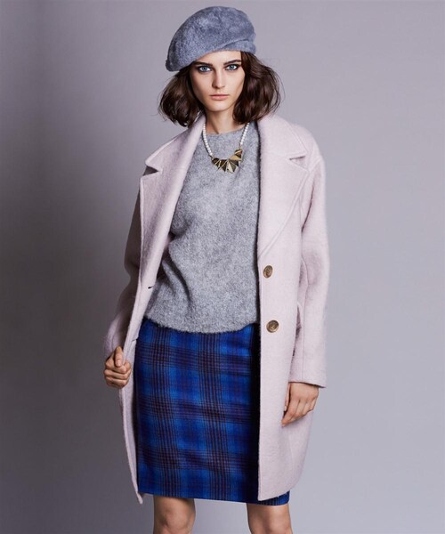 Andemiu（アンデミュウ）の「アルパカブークレニット（トップス・レディース・ライトグレー/ブラック/ピンク/ベージュ・F）」の5枚目の写真