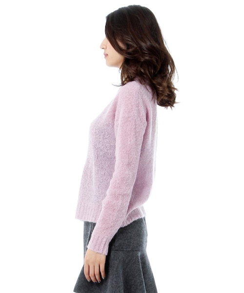 Andemiu（アンデミュウ）の「アルパカブークレニット（トップス・レディース・ライトグレー/ブラック/ピンク/ベージュ・F）」の8枚目の写真