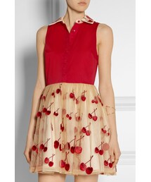 Alice+Olivia 春夏　ツイード　フレア　ミニ　ワンピース　レッド　赤 Alice+Olivia 春夏 ツイード フレア ミニ ワンピース レッド 赤