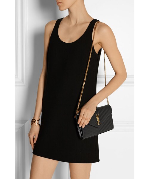 Saint Laurent（サンローラン）の「Saint Laurent Monogramme quilted leather shoulder bag（ショルダーバッグ・レディース・Black）」の8枚目の写真