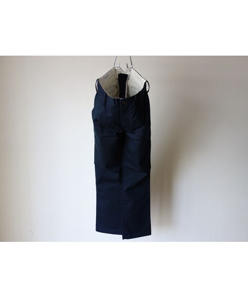 MANUAL ALPHABET（マニュアル アルファベット）の「【定番アイテム】Manualalphabet  SLIM ANKLECUT PANTS  NVY マニュアルアルファベット スリムアンクルカットパンツ ネイビー（チノパンツ・メンズ・その他）」の5枚目の写真