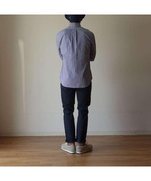 MANUAL ALPHABET（マニュアル アルファベット）の「【定番アイテム】Manualalphabet  SLIM ANKLECUT PANTS  NVY マニュアルアルファベット スリムアンクルカットパンツ ネイビー（チノパンツ・メンズ・その他）」の4枚目の写真