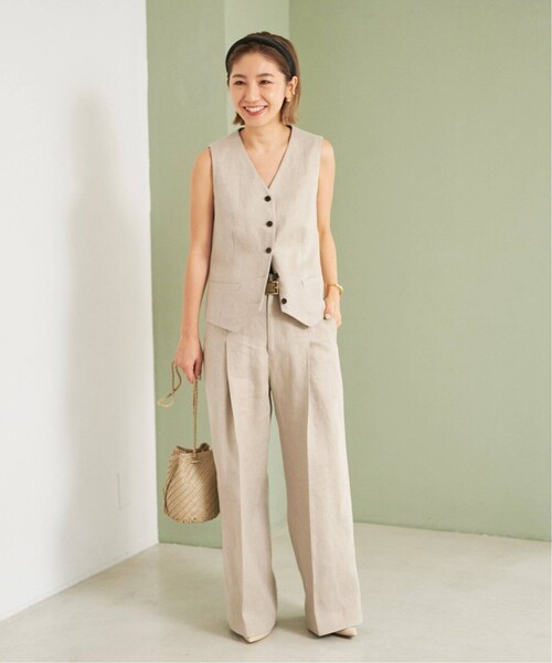 plage(プラージュ)の「《予約》One Tuck Wide パンツ(その他・ナチュラル/34/36/38)」の7枚目の写真