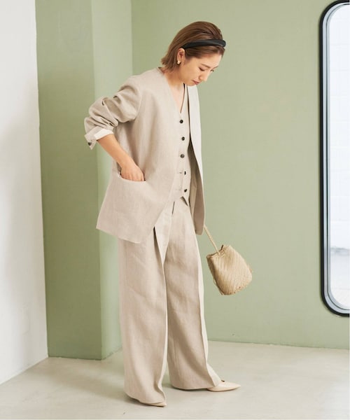 plage(プラージュ)の「《予約》One Tuck Wide パンツ(その他・ナチュラル/34/36/38)」の13枚目の写真