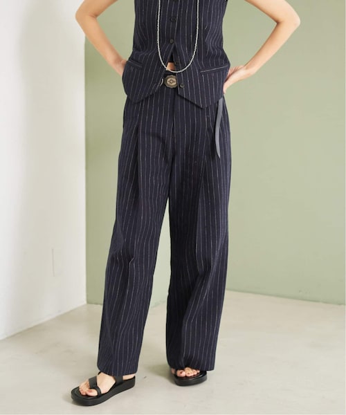 plage(プラージュ)の「《予約》One Tuck Wide パンツ(その他・ナチュラル/34/36/38)」の2枚目の写真