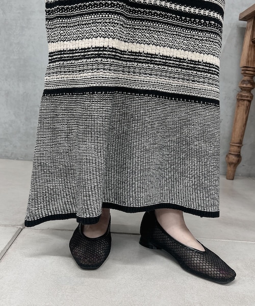 un dix cors（アンディコール）の「《予約》【PRECIEUX JOUET(プレシュウジュエ)】メッシュパンプス（その他シューズ・レディース・ホワイト/ブラック・36/37/38）」の2枚目の写真