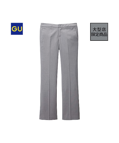 GU(ジーユー)の「(GU)セットアップストレートパンツ(WOMEN ⁄ パンツ・その他・レディース・GRAY/BLACK・L/S/M/XL)」の1枚目の写真