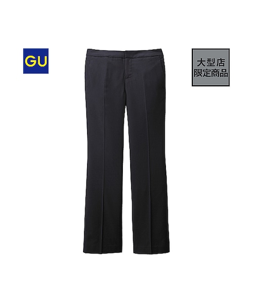 GU(ジーユー)の「(GU)セットアップストレートパンツ(WOMEN ⁄ パンツ・その他・レディース・GRAY/BLACK・L/S/M/XL)」の2枚目の写真