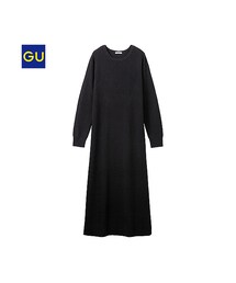 GU | （GU）リブニットワンピース（長袖）Ａ(ワンピース/ドレス)