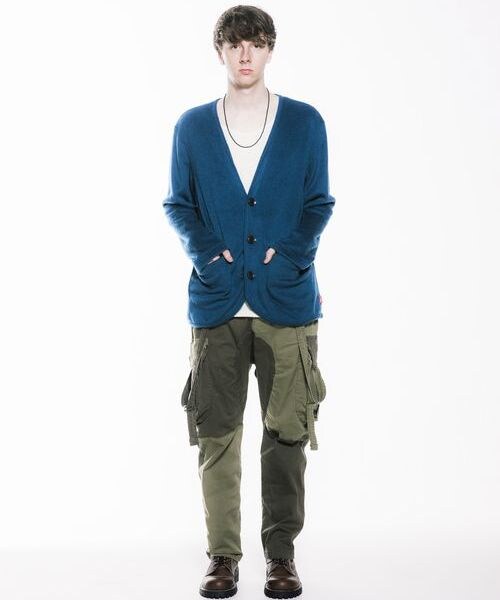 VIRGOwearworks（ヴァルゴウェアワークス）の「LOOSE MOHAIR CARDIGAN ニット モヘア カーディガン（トップス・メンズ・GRAY/AQUA/BLACK・2/3/4）」の5枚目の写真