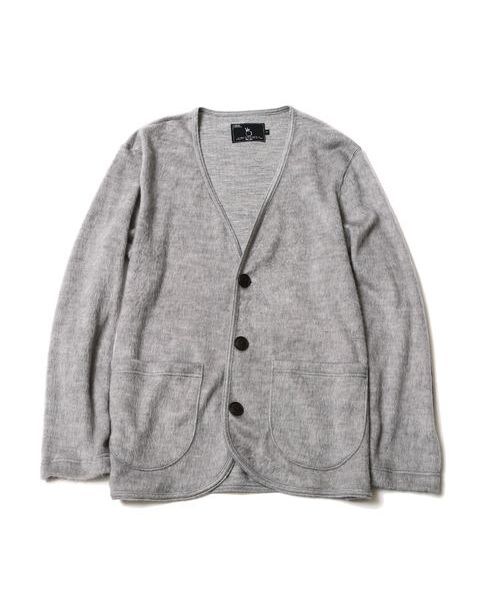 VIRGOwearworks（ヴァルゴウェアワークス）の「LOOSE MOHAIR CARDIGAN ニット モヘア カーディガン（トップス・メンズ・GRAY/AQUA/BLACK・2/3/4）」の4枚目の写真