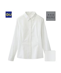GU | （GU）ストレッチブロードシャツ（長袖）Ａ(トップス)