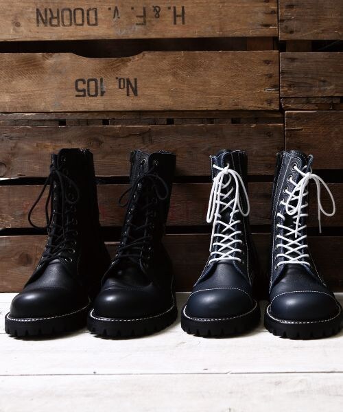 VIRGOwearworks(ヴァルゴウェアワークス)の「MILITARIA SPECIAL LEATHER BOOTS レザー ブーツ(シューズ・メンズ・BROWN/NAVY/BLACK・2(26cm)/3(27cm)/4(28cm))」の2枚目の写真