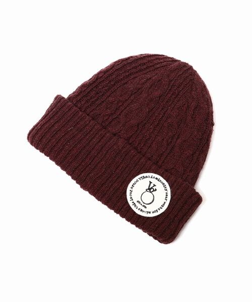 VIRGOwearworks（ヴァルゴウェアワークス）の「BIG CIRCLE KNIT CAP ニットキャップ ビーニー（帽子・メンズ・BLACK/BURGANDY/GRAY）」の3枚目の写真