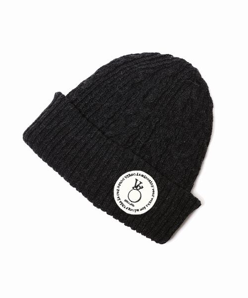 VIRGOwearworks（ヴァルゴウェアワークス）の「BIG CIRCLE KNIT CAP ニットキャップ ビーニー（帽子・メンズ・BLACK/BURGANDY/GRAY）」の2枚目の写真