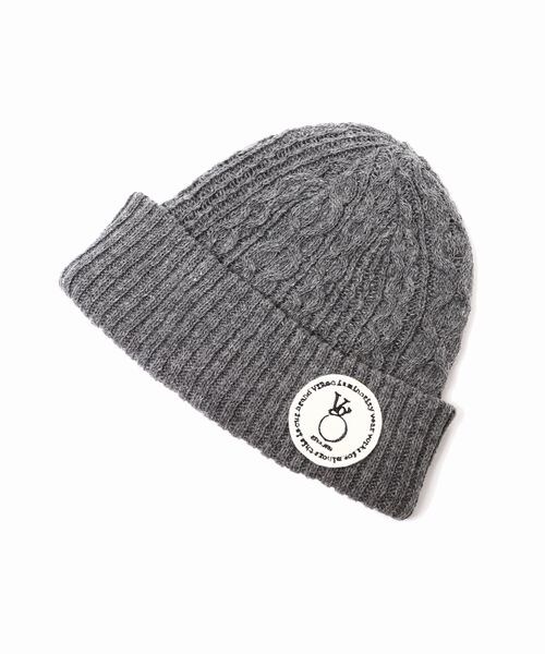 VIRGOwearworks（ヴァルゴウェアワークス）の「BIG CIRCLE KNIT CAP ニットキャップ ビーニー（帽子・メンズ・BLACK/BURGANDY/GRAY）」の4枚目の写真