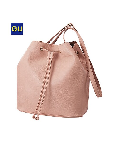 GU（ジーユー）の「（GU）ＷＯＭＥＮドロストショルダーバッグＡ（WOMEN ⁄ バッグ・レディース・BLACK/PINK/BEIGE・-）」の3枚目の写真