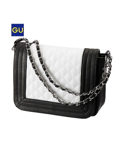 GU（ジーユー）の「（GU）ＷＯＭＥＮキルティングチェーンショルダーバッグ（WOMEN ⁄ バッグ・レディース・BLACK/80/PURPLE・-）」の3枚目の写真