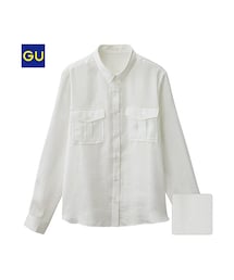 GU | （GU）ミリタリーシャツ（長袖）(トップス)