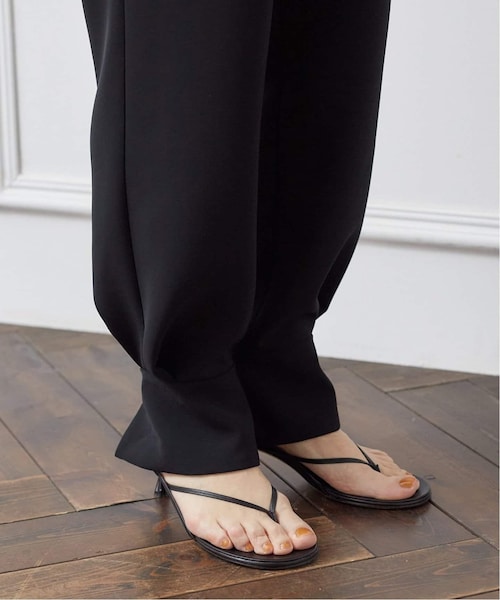 VERMEIL par iena ダブルクロス ジョグ パンツ38サイズブラック vermeil par iena ジョグパンツ ブラック