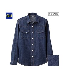 GU | （GU）デニムウェスタンシャツ（長袖）Ｃ(トップス)