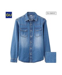GU | （GU）デニムウェスタンシャツ（長袖）Ｃ(トップス)