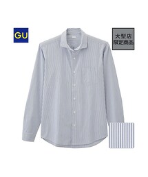 GU | （GU）ストライプシャツ（長袖）(トップス)