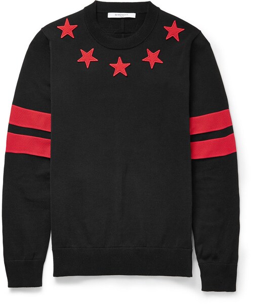 GIVENCHY(ジバンシイ)の「Givenchy Embroidered Star Sweater(ニット/セーター・メンズ・Black・XL/L)」の1枚目の写真