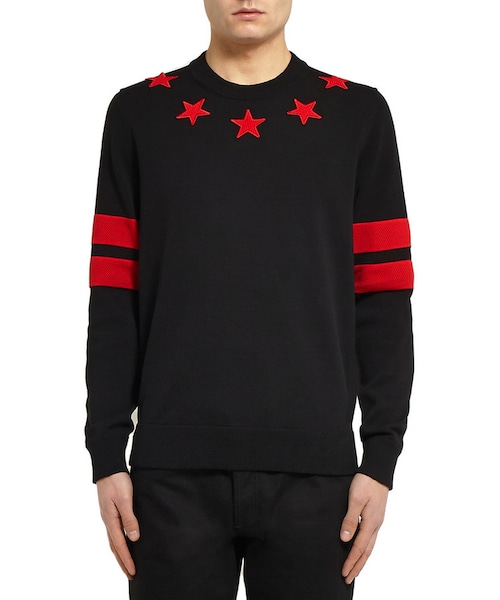 GIVENCHY(ジバンシイ)の「Givenchy Embroidered Star Sweater(ニット/セーター・メンズ・Black・XL/L)」の4枚目の写真