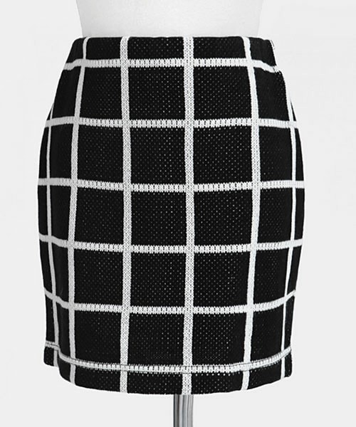 DHOLIC（ディーホリック）の「ウィンドウペンチェックタイトスカート（スカート・レディース・ディープブルー/ブラック/グレー・free）」の2枚目の写真