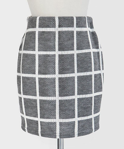 DHOLIC（ディーホリック）の「ウィンドウペンチェックタイトスカート（スカート・レディース・ディープブルー/ブラック/グレー・free）」の3枚目の写真