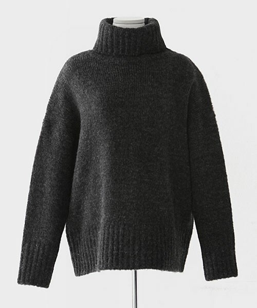 DHOLIC（ディーホリック）の「タートルネックウールロングニット（ニット/セーター・レディース・アイボリー/ブラック/ブラックグレー/ワイン・free）」の3枚目の写真