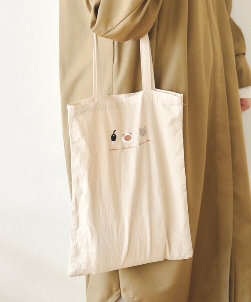 salut!(サリュ!)の「【cats】猫刺繍トートバッグ(トートバッグ・その他・0)」の1枚目の写真