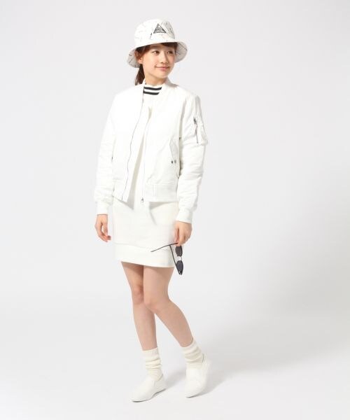 LOWRYS FARM（ローリーズファーム）の「スウェットラインワンピースロングスリーブ（ワンピース/ドレス・レディース・オフ/ブラック/グレー・Ｍ/Ｌ）」の12枚目の写真