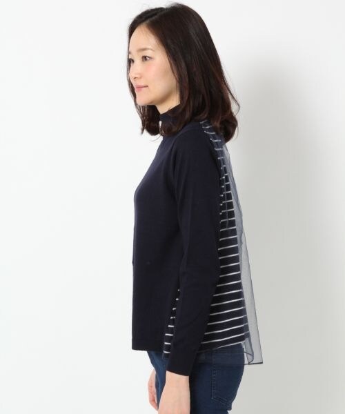 BLISS POINT Womens（ブリスポイント ウイメンズ）の「14ゲージバックチュールニット（トップス・レディース・ホワイト/グリーン/ネイビー・Ｍ/Ｌ）」の5枚目の写真