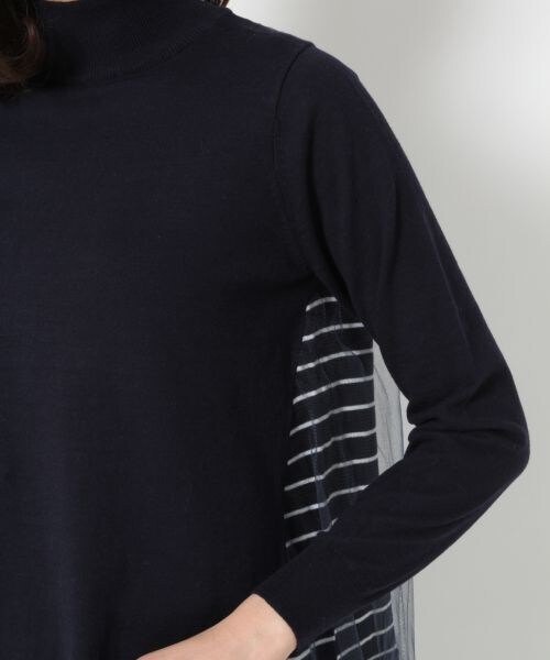 BLISS POINT Womens（ブリスポイント ウイメンズ）の「14ゲージバックチュールニット（トップス・レディース・ホワイト/グリーン/ネイビー・Ｍ/Ｌ）」の9枚目の写真