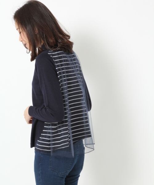 BLISS POINT Womens（ブリスポイント ウイメンズ）の「14ゲージバックチュールニット（トップス・レディース・ホワイト/グリーン/ネイビー・Ｍ/Ｌ）」の3枚目の写真