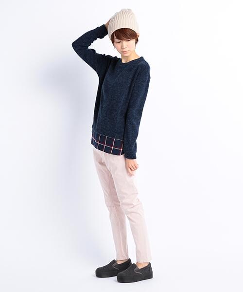 DOUBLE NAME(ダブルネーム)の「ケミカル加工スリムサルエルパンツ(パンツ・レディース・グリーン/ピンク/イエロー/グレー・S/M/L)」の9枚目の写真