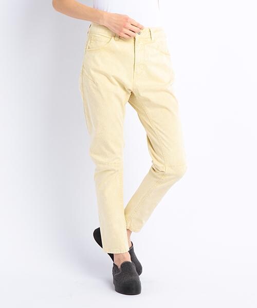 DOUBLE NAME(ダブルネーム)の「ケミカル加工スリムサルエルパンツ(パンツ・レディース・グリーン/ピンク/イエロー/グレー・S/M/L)」の3枚目の写真