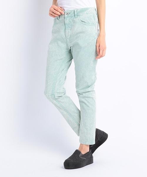 DOUBLE NAME(ダブルネーム)の「ケミカル加工スリムサルエルパンツ(パンツ・レディース・グリーン/ピンク/イエロー/グレー・S/M/L)」の1枚目の写真
