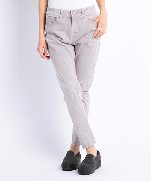 DOUBLE NAME(ダブルネーム)の「ケミカル加工スリムサルエルパンツ(パンツ・レディース・グリーン/ピンク/イエロー/グレー・S/M/L)」の2枚目の写真