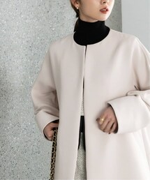 NOBLE トリプルクロスCネックショートコート NOBLE トリプルクロスCネックショートコート