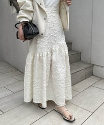 CAPRICIEUX LE'MAGE | エンボスフレアスカート(スカート)
