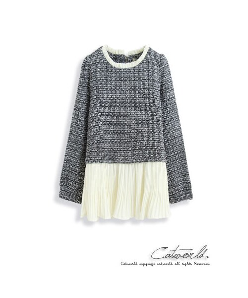 catworld（キャットワールド）の「高雅荷葉領雪紡百摺洋裝（その他・レディース・黑・S/M/L/XL）」の2枚目の写真