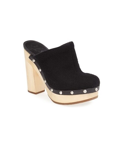 WOOLRICH(ウールリッチ)の「Woolrich 'Journalist' Platform Mule Clog (Women)(サンダル・レディース・Black・9.5 M/7 M/8.5 M/9 M/10 M/7.5 M/6.5 M/8 M)」の1枚目の写真