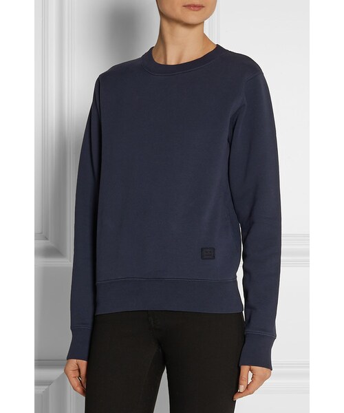 Acne Studios（アクネストゥディオズ）の「Acne Studios Vernina cotton-blend sweatshirt（スウェット・レディース・Blue・large/x small/medium/small）」の4枚目の写真