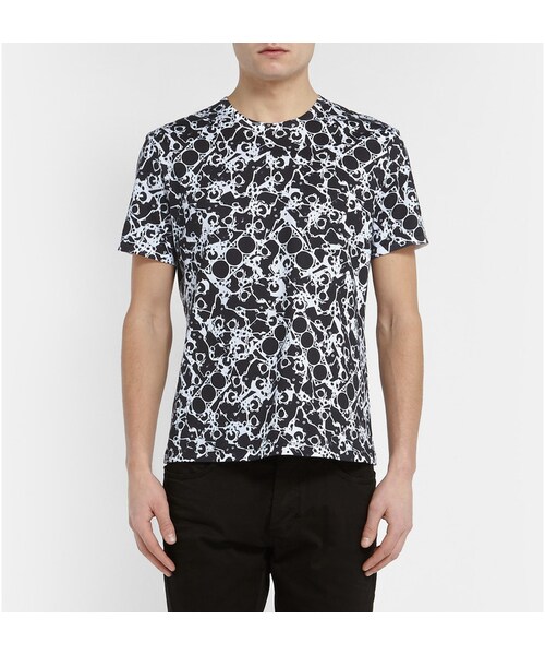 BALENCIAGA（バレンシアガ）の「Balenciaga Printed Cotton-Jersey T-Shirt（Tシャツ/カットソー・メンズ・White・L/XS/S/M/XL）」の6枚目の写真